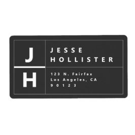 Modern Returadress | Nästan Svart Grå Fraktsedel