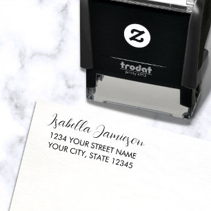 Modern Returadress Script Namn Självfärgande Stämpel