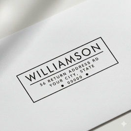 Modern returadress självbläckande stämpel