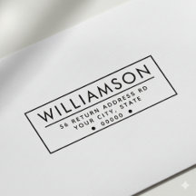 Modern returadress-självinkning frimärke