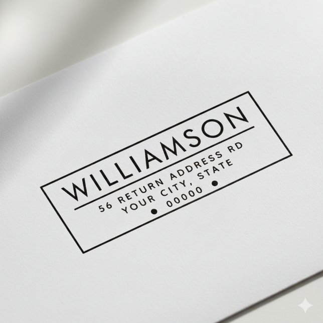 Modern returadress-självinkning frimärke självfärgande stämpel (Skapare uppladdad)