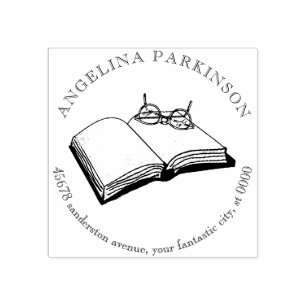 Modern returadressbibliotekbok stämpel