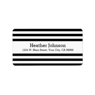 Modern Returetiketter för svart och vitt Mod Adressetikett