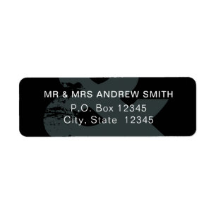 Modern Returetiketter i Rustic Ampersand Returadress Etikett