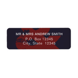 Modern Returetiketter i Rustic Ampersand Returadress Etikett