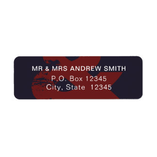 Modern Returetiketter i Rustic Ampersand Returadress Etikett