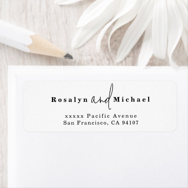 Modern Return Address Labels Returadress Etikett (Insitu)