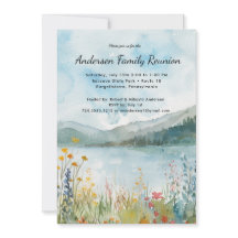 Modern Reunion - inbjudan till Rustic Wildblommor