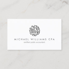 Modern revisor, Accounting Grått/White Visitkort