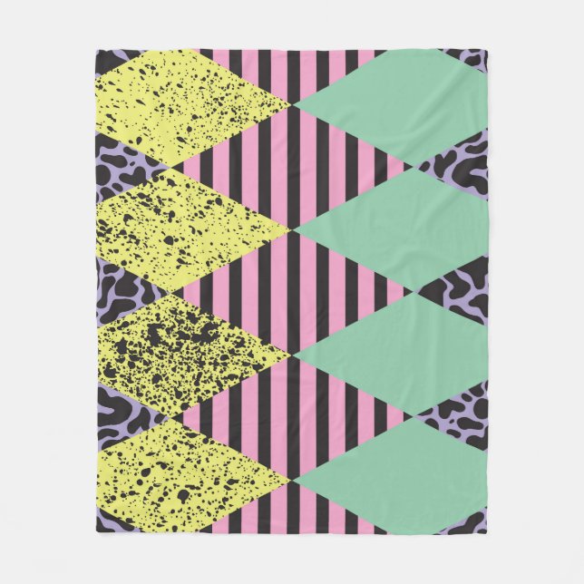 Modern Rhombus: Abstrakt Seamless Stil. Fleecefilt (Framsidan)