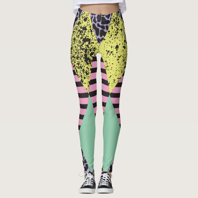 Modern Rhombus: Abstrakt Seamless Stil. Leggings (Framsida)