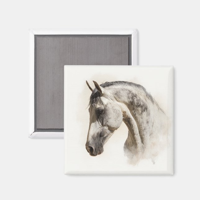 Modern ridkonst Elegant Lusitano-häst Magnet (Front/Back)