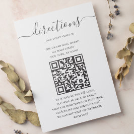 Modern riktning Digital Kartor med QR-kod Tilläggskort