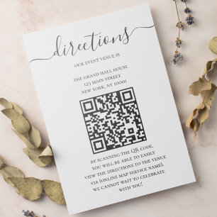 Modern riktning Digital Kartor med QR-kod Tilläggskort
