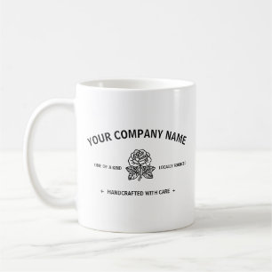 Modern Ro Anpassade Black White Business Kaffemugg