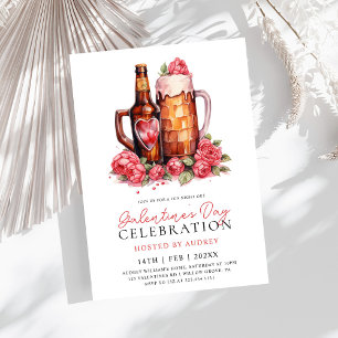 Modern Ro Beer Galentine's Day Party Inbjudningar