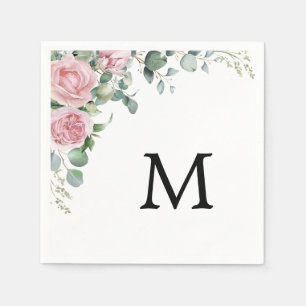 Modern Ro Blommigt Eucalyptus Greenery Weeding Pappersservett