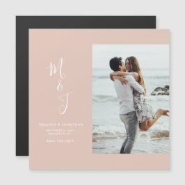 Modern Ro  Botaniska Bröllop spara datum Magnetisk Inbjudningskort