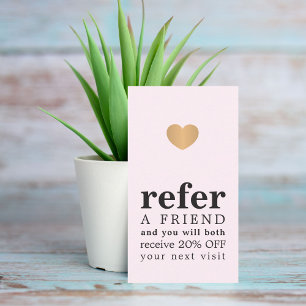 Modern Ro Faux Guld Heart Salon Rabattkort