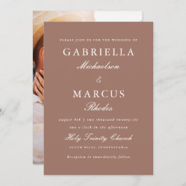 Modern Ro  foto Bröllop Inbjudningar