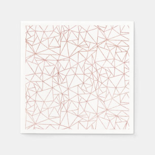 Modern Ro Gold Foil Geometric Copper Polygon Pappersservett