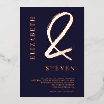 Modern ro guld ampersand namn fotot bröllop