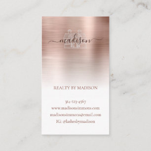 Modern Ro Guld Brushed Metall Anpassningsbar Logot Visitkort