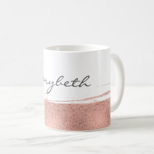 Modern Ro Guld Brushstroke-kaffe Mugg