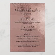 Modern Ro Guld Faux Foil Triangle Bröllop Menu
