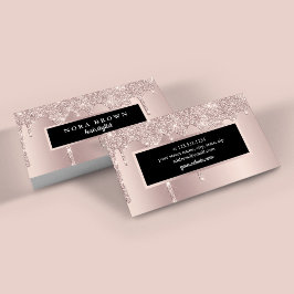 Modern ro guld glitter droppar hårstylist visitkort
