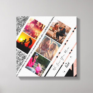 Modern ro guld glitter för mor canvastryck