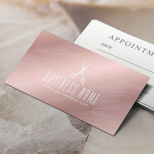 Modern Ro Guld Hair Salon Stylist Möte Tidsbeställning Kort