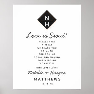 Modern Ro Guld Kärlek är ett svalt Bröllop-tecken Poster