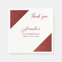 Modern Ro Guld koppar Glitter Sweet 16 födelsedag