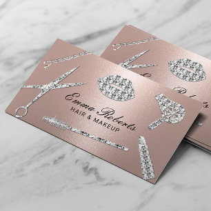 Modern Ro Guld Luxury Makeup Artist & Hair Salon Visitkort