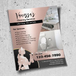 Modern Ro Guld Maid Städning tjänst Flygblad<br><div class="desc">Professionell House Städning Maid Service Flyers.</div>