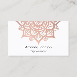 Modern Ro Guld Mandala Yoga-instruktion Visitkort