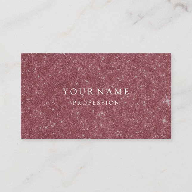 Modern Ro Guld - minimal Silke Metallic White Visitkort (Framsida)
