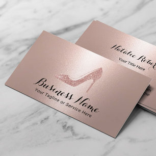 Modern Ro Guld Mode Högklackar Boutique Visitkort