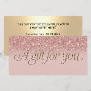 Modern Ro Guld Salon Spa Gift-certifikat