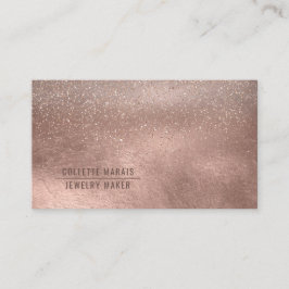Modern Ro Guld Shimmer Glitter Abstrakt Visitkort