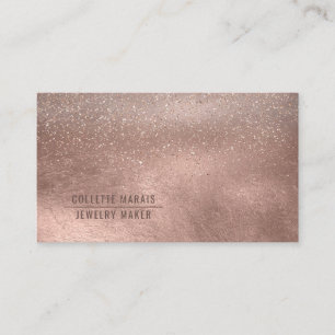 Modern Ro Guld Shimmer Glitter Abstrakt Visitkort