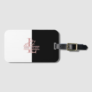 Modern Ro Guld Split Anpassningsbar Monogram L Bagagebricka