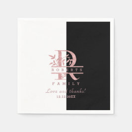 Modern Ro Guld Split Anpassningsbar Monogram R Pappersservett