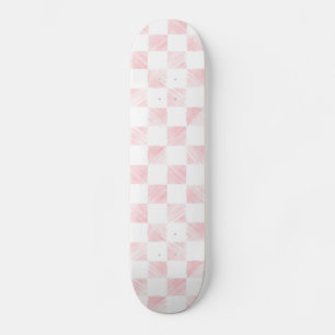 Modern Ro Guld-streck kontrollerad i vita Mönster Mini Skateboard Bräda 18,5 Cm