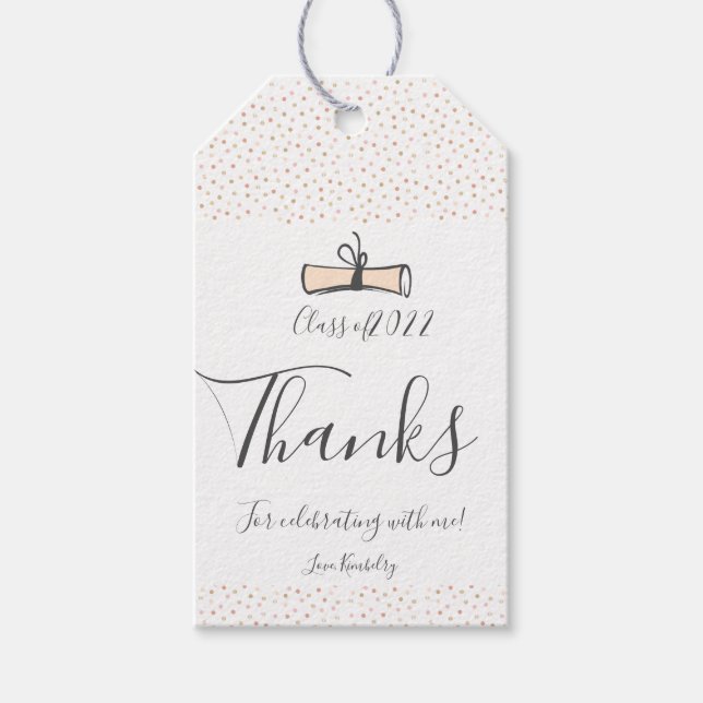 Modern Ro Guld Studenten Presentetikett (Framsidan)