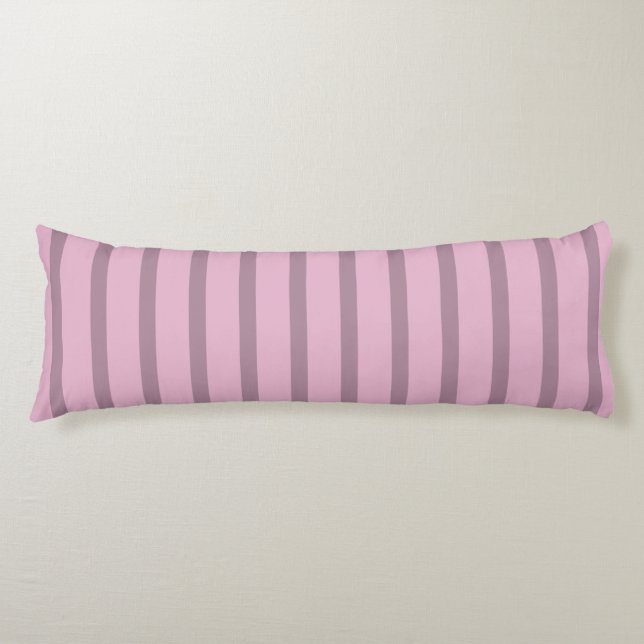 Modern Ro Rosa Mauve Stripe Kroppskudde (Framsidan)
