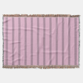 Modern Ro Rosa och Mauve Stripe Filt