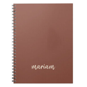 Modern Ro Taupe-Trendiget Namn Monogram Anteckningsbok