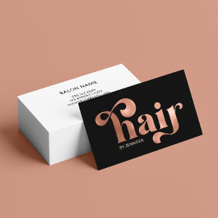 Modern Ro Typography Hair Salon Affärskort Visitkort